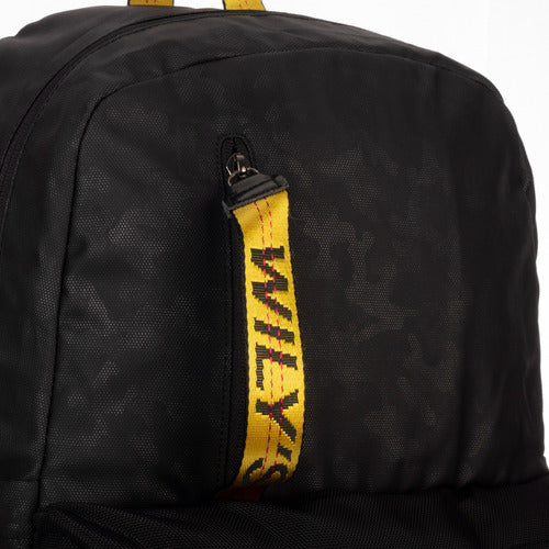 Mochila Clásica Negro Camuflaje Wilys Diseño De La Tela Liso