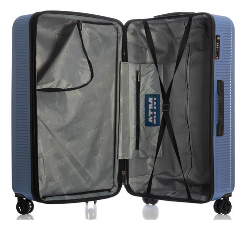 Maleta De Viaje Rígida Original Nueva 26 PLG Azul Atm