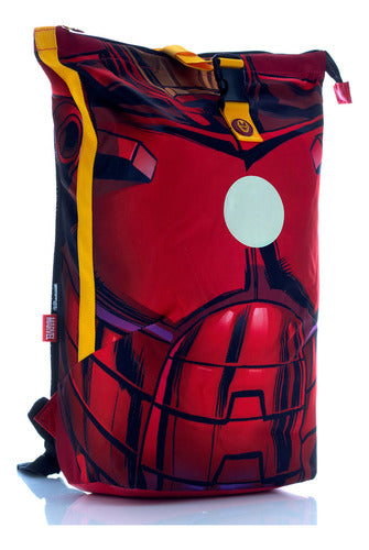 Mochila Marvel Iron Man Power Original Nueva Color Rojo Diseño De La Tela Especial