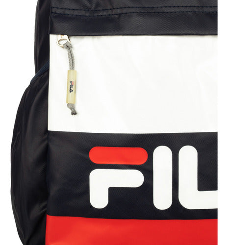 Mochila Fila Tactica Azul Backpack Logo Diseño De La Tela Liso