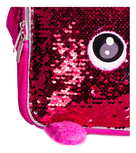 Lonchera Lentejuela Reversible Wilys Rabbit Rosa