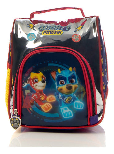 Lonchera Paw Patrol Movimiento Lenticular Chase Y Marshall Color Azul Marino