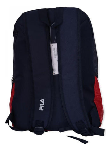 Mochila Fila Logo Bordado Rojo Backpack Color Rojo-marino Diseño De La Tela Liso