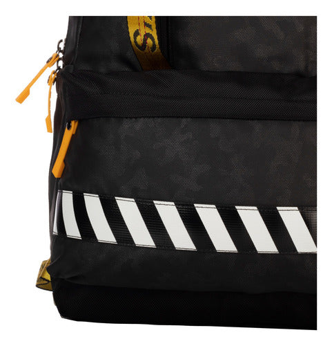 Mochila Clásica Negro Camuflaje Wilys Diseño De La Tela Liso