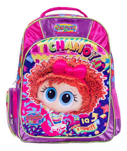 Mochila 3d Chamoy Iq Primaria Ruz Color Rosa Diseño De La Tela Liso