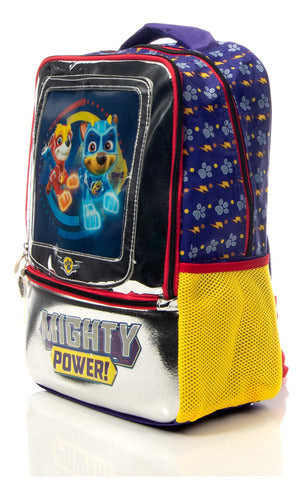 Mochila Paw Patrol Movimiento Lenticular De Chase Y Marshall Color Azul Marino