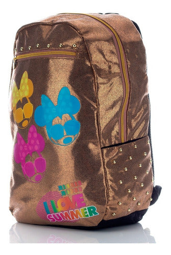 Mochila Disney Minnie Mouse  I Love Summer  Original Nueva