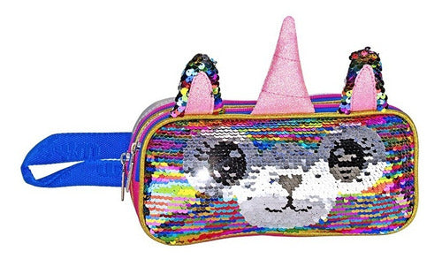 Lapicera Llama Unicornio Lentejuela Reversible Wilys Wt380 Color Multicolor