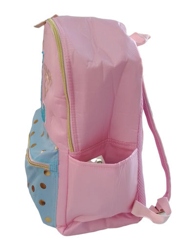 Mochila Polinesios Love Me  Color Rosa Pastel Juvenil Bolsa Portalap