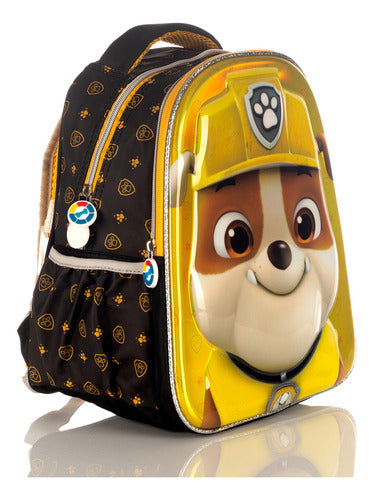 Mochila Paw Patrol Térmica De Rubble Original Nueva Color Amarillo