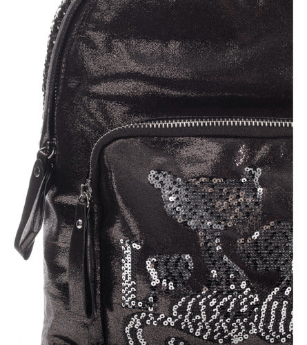 Mini Backpack Love Glitter Gris Wilys Mochila