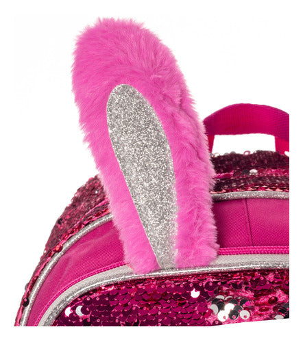 Mochila Lentejuela Reversible Wilys Rabbit Pink