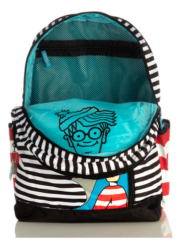 Mochilas Dónde Está Wally Original Nueva Backpack Oficial Color Negro