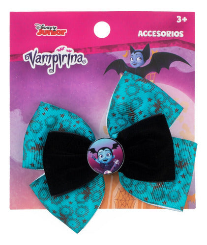 Moño Vampirina Verde Y Negro