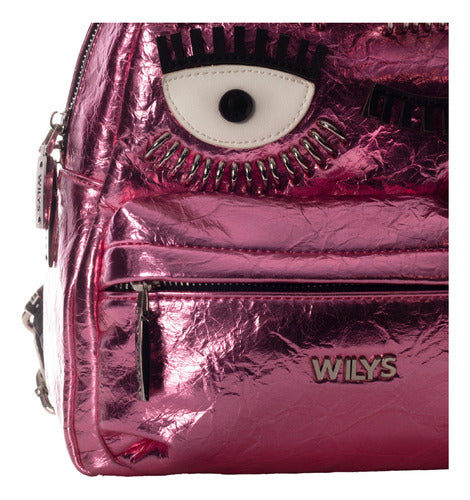 Mini Backpack Wink Corrugada Rosa Wilys Mochila