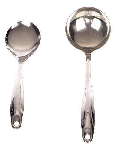 Set De 6 Utensilios De Cocina Acero Inoxidable Uso Rudo