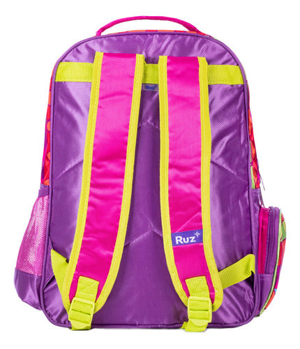 Mochila 3d Chamoy Iq Primaria Ruz Color Rosa Diseño De La Tela Liso