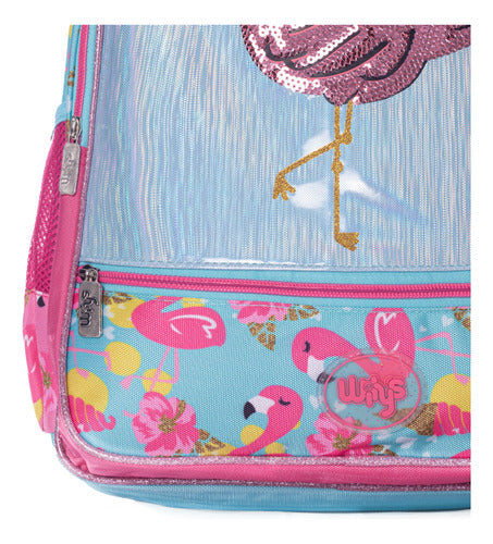 Mochila Lentejuela Wilys Flamingo Rosa