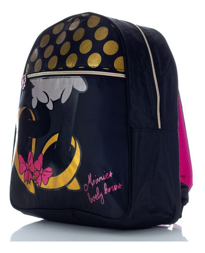 Mochila Disney  Minnie Mouse  Original Nueva Color Negro Diseño De La Tela Alta Calidad