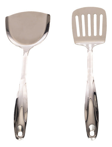 Set De 6 Utensilios De Cocina Acero Inoxidable Uso Rudo