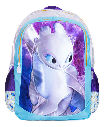 Mochila Como Entrenar A Tu Dragón Furia Luminosa Urbania Color Azul Diseño De La Tela Liso