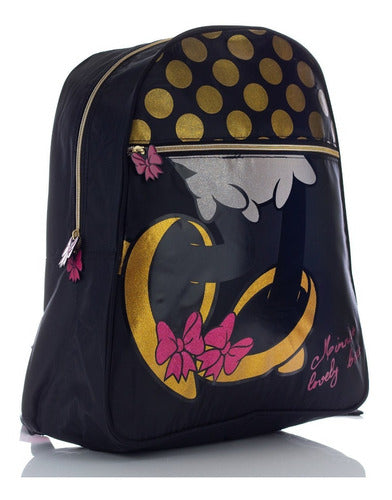 Mochila Disney  Minnie Mouse  Original Nueva Color Negro Diseño De La Tela Alta Calidad