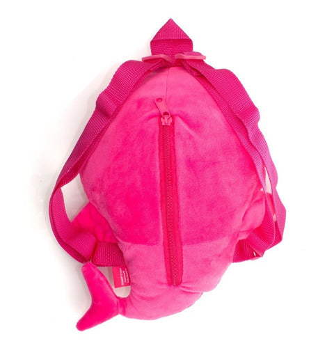 Mochila Preescolar Baby Shark Mommy Shark Original Nuevo Color Rosa Diseño De La Tela Alta Calidad