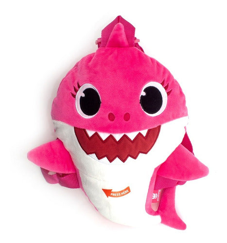 Mochila Preescolar Baby Shark Mommy Shark Original Nuevo Color Rosa Diseño De La Tela Alta Calidad