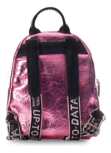 Mini Backpack Wink Corrugada Rosa Wilys Mochila