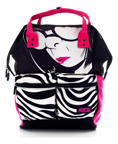 Mochila Disney Los Increibles  Edna Moda  Original Color Negro Diseño De La Tela Alta Calidad