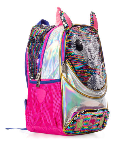 Mochila Llama Lentejuela Multicolor Wilys