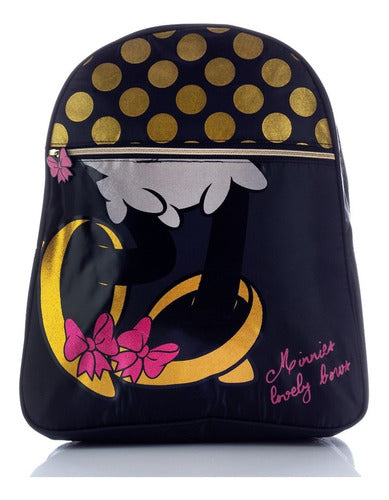 Mochila Disney  Minnie Mouse  Original Nueva Color Negro Diseño De La Tela Alta Calidad