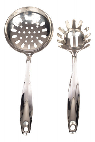 Set De 6 Utensilios De Cocina Acero Inoxidable Uso Rudo