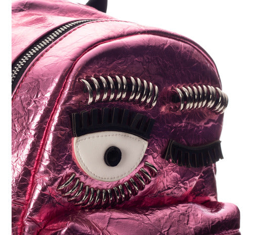 Mini Backpack Wink Corrugada Rosa Wilys Mochila