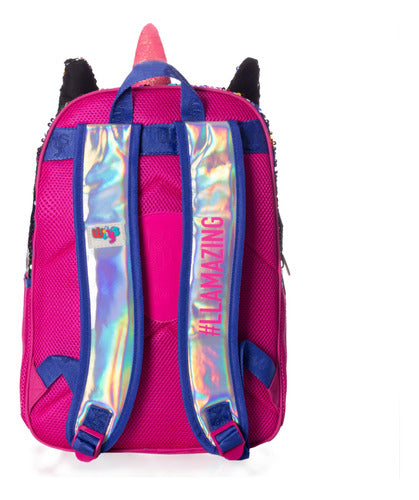 Mochila Llama Lentejuela Multicolor Wilys